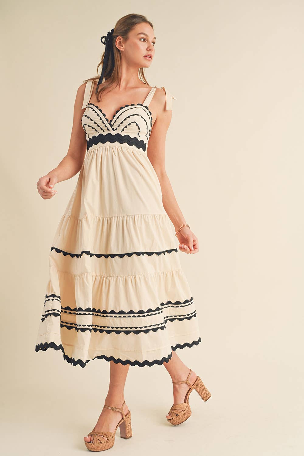 TIERED RIC RAC DRESS