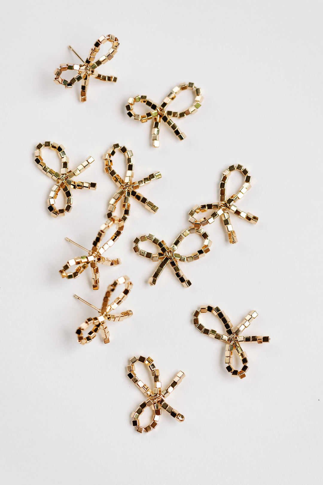 Mini Gold Bow Earrings