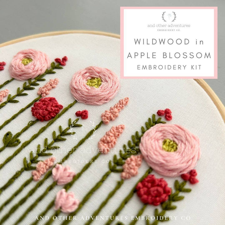 Hand Embroidery Kit - Wildwood in Apple Blossom