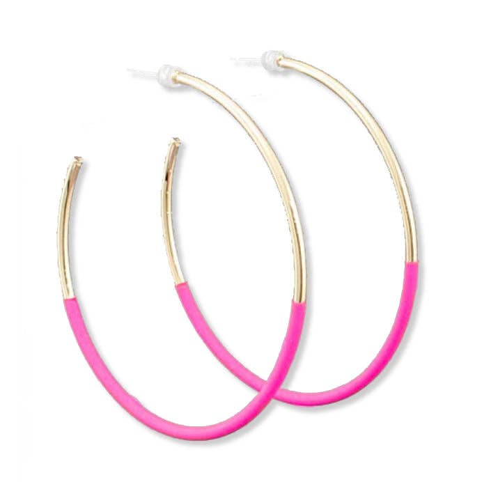 Color Duo/Gold Skinny Hoops
