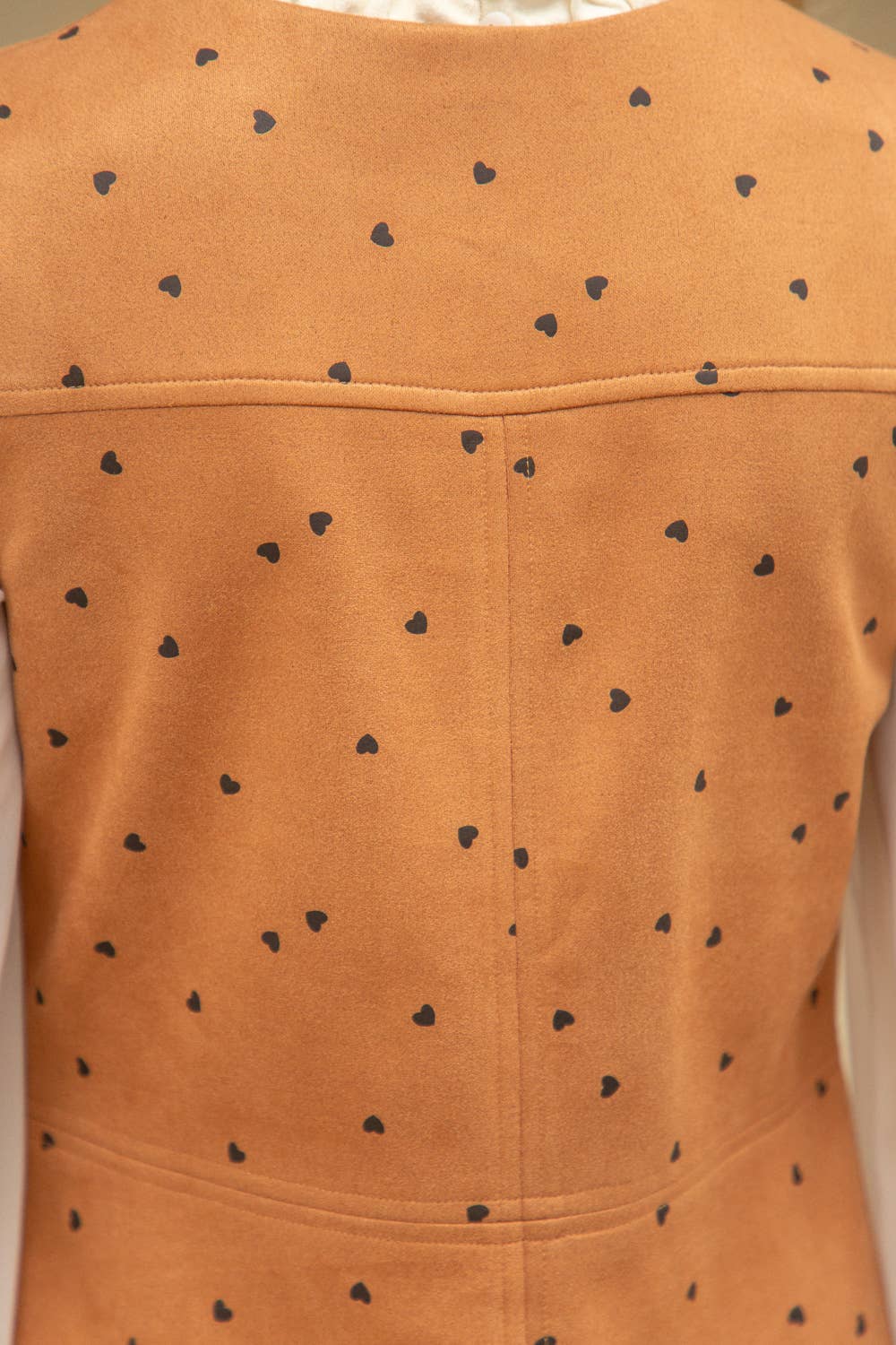 Heart Printed Suede Dress
