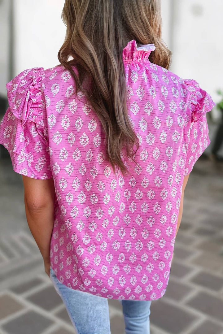 PInk Print Blouse