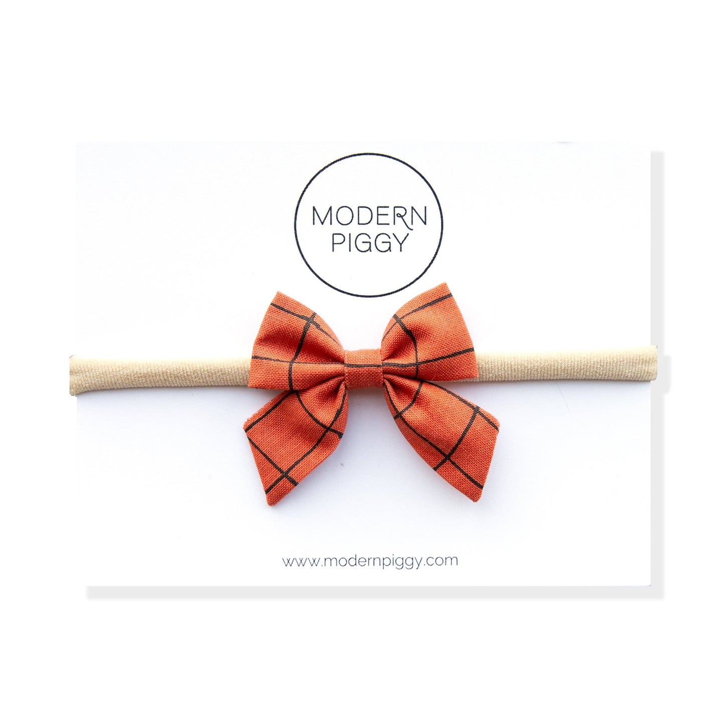 Mini Piggy Bow: Nylon Headband