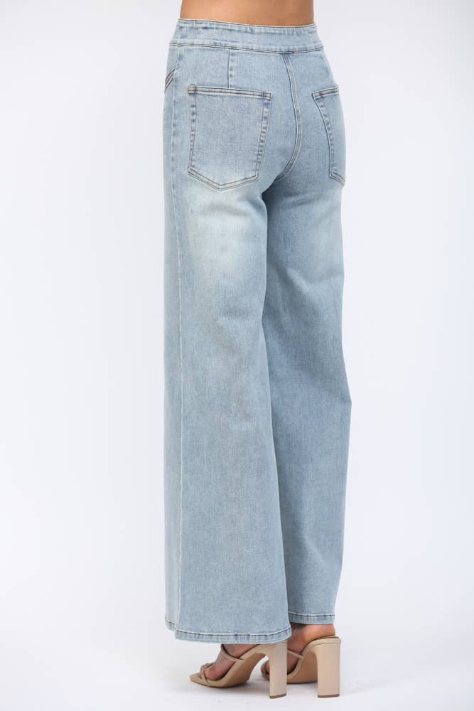 HIGH WAISTED WIDE LEG JEAN