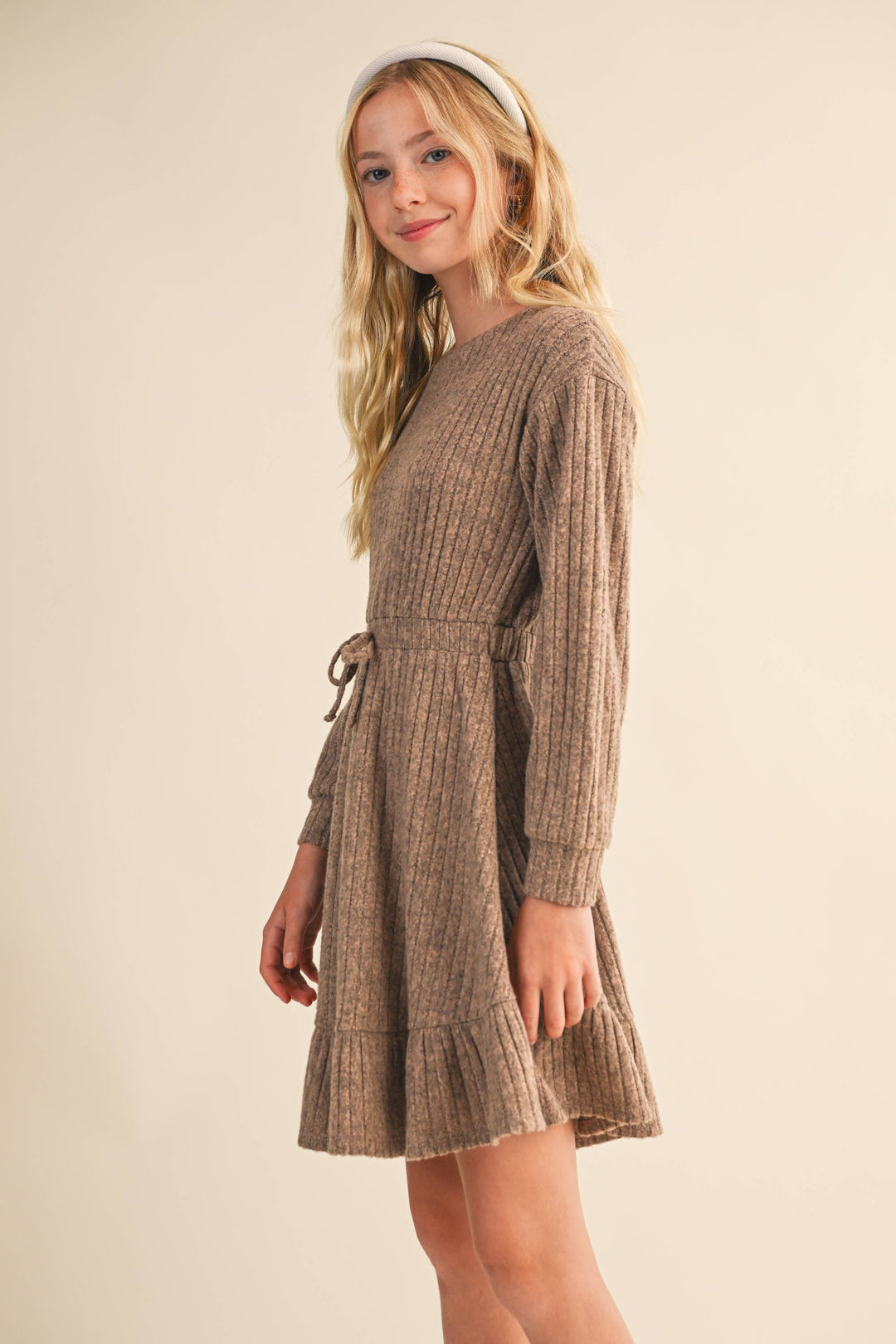 GIRLS HACCI LONG SLEEVE DRESS