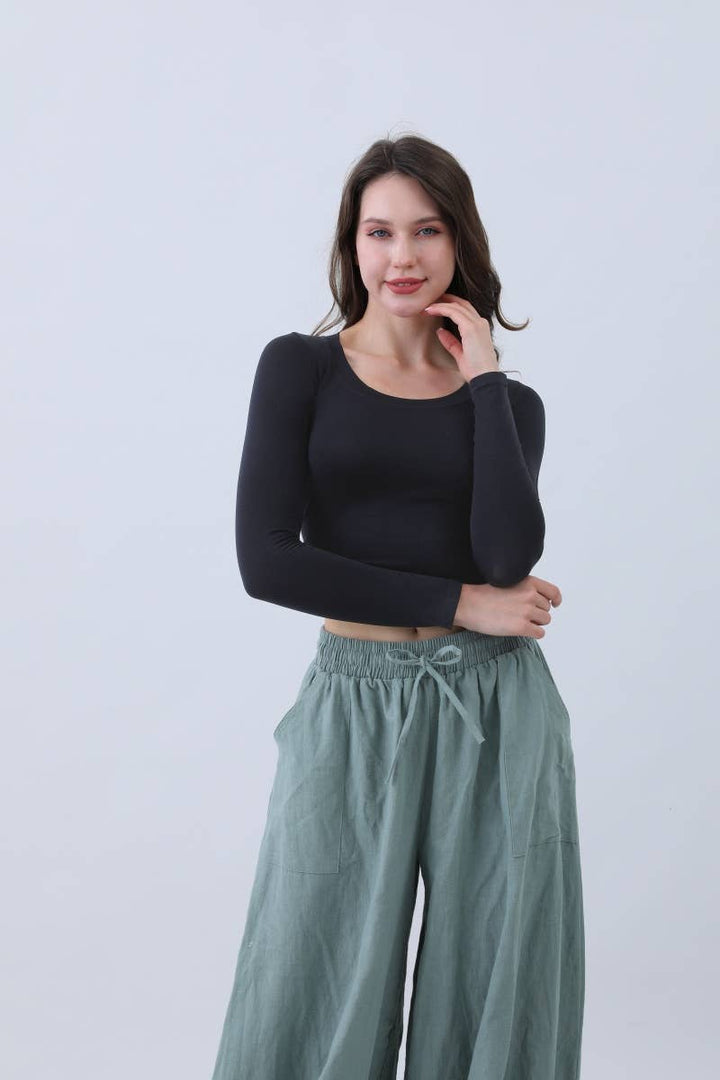 Long Sleeve Crop Top