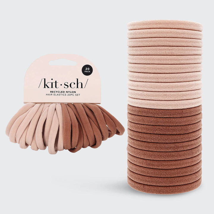 Nylon Hair Elastics 20 pc Blush