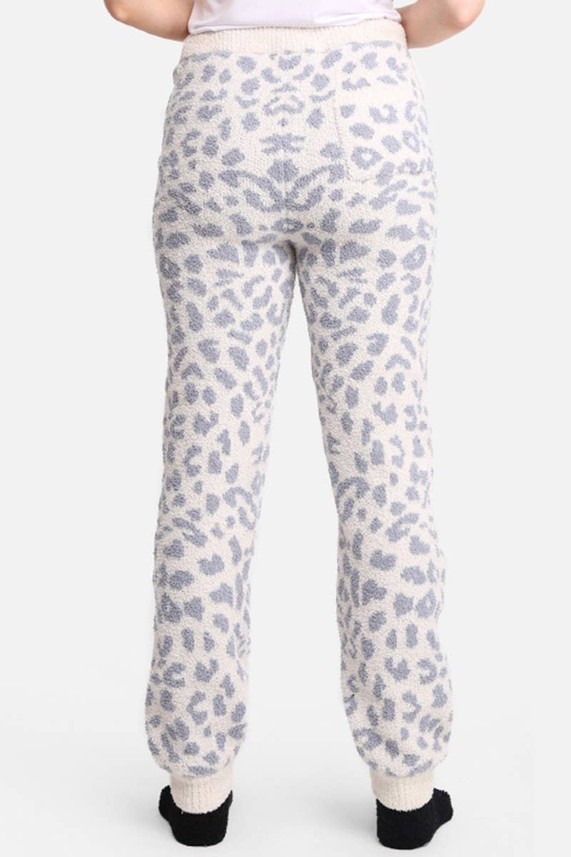 Pink Leopard Print Lounge Jogger Pants