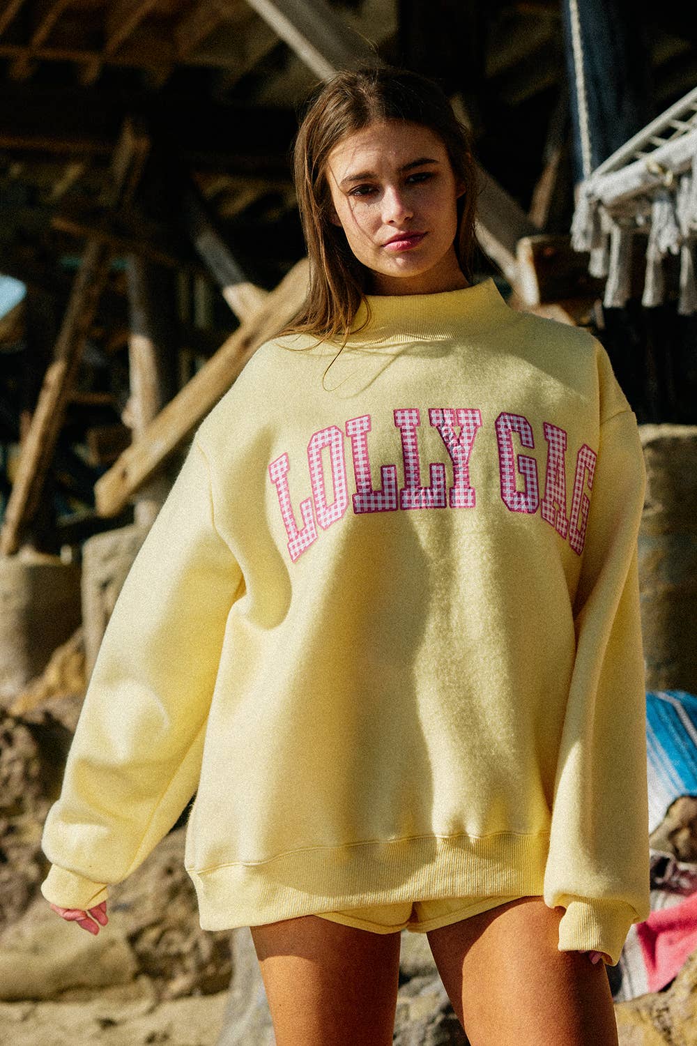 DILLYDALLY Reversible Mockneck Sweatshirt
