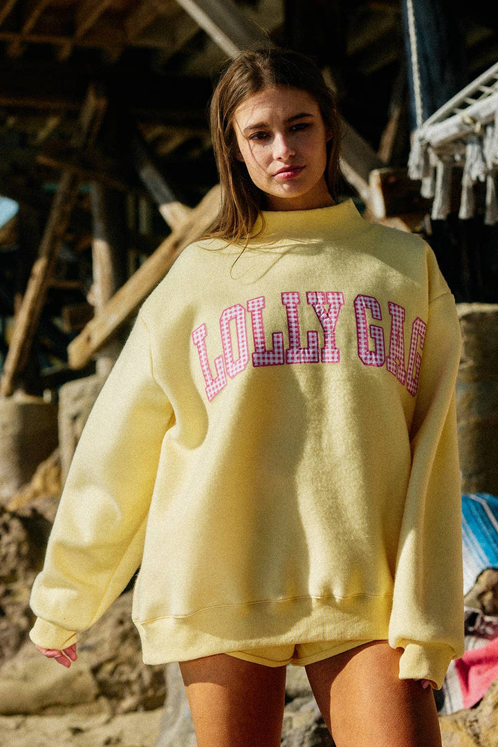 DILLYDALLY Reversible Mockneck Sweatshirt
