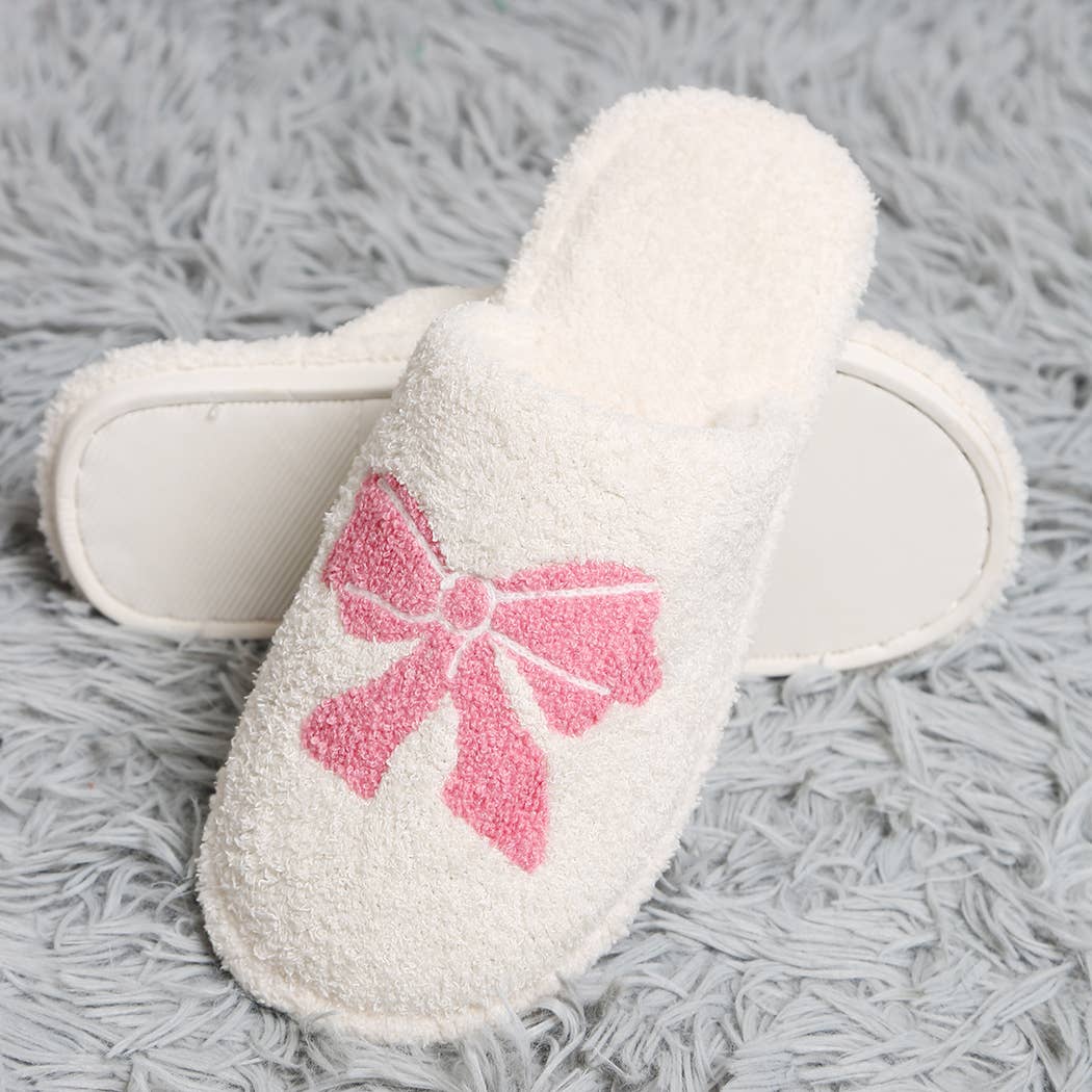 Ribbon Bow Slippers