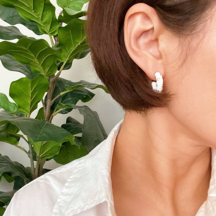 Jeweled Candy Hoop Earrings
