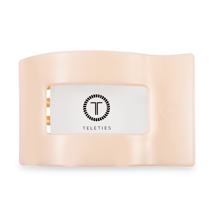 Flat Rectangle Hair Clip | Large | Almond Beige