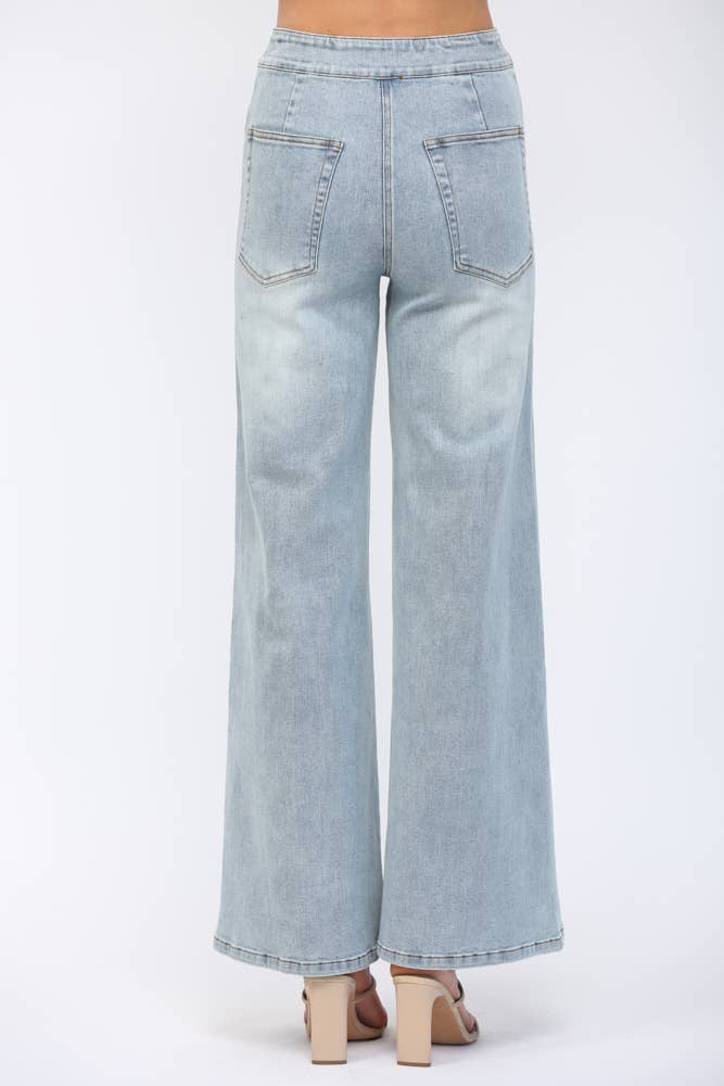 HIGH WAISTED WIDE LEG JEAN