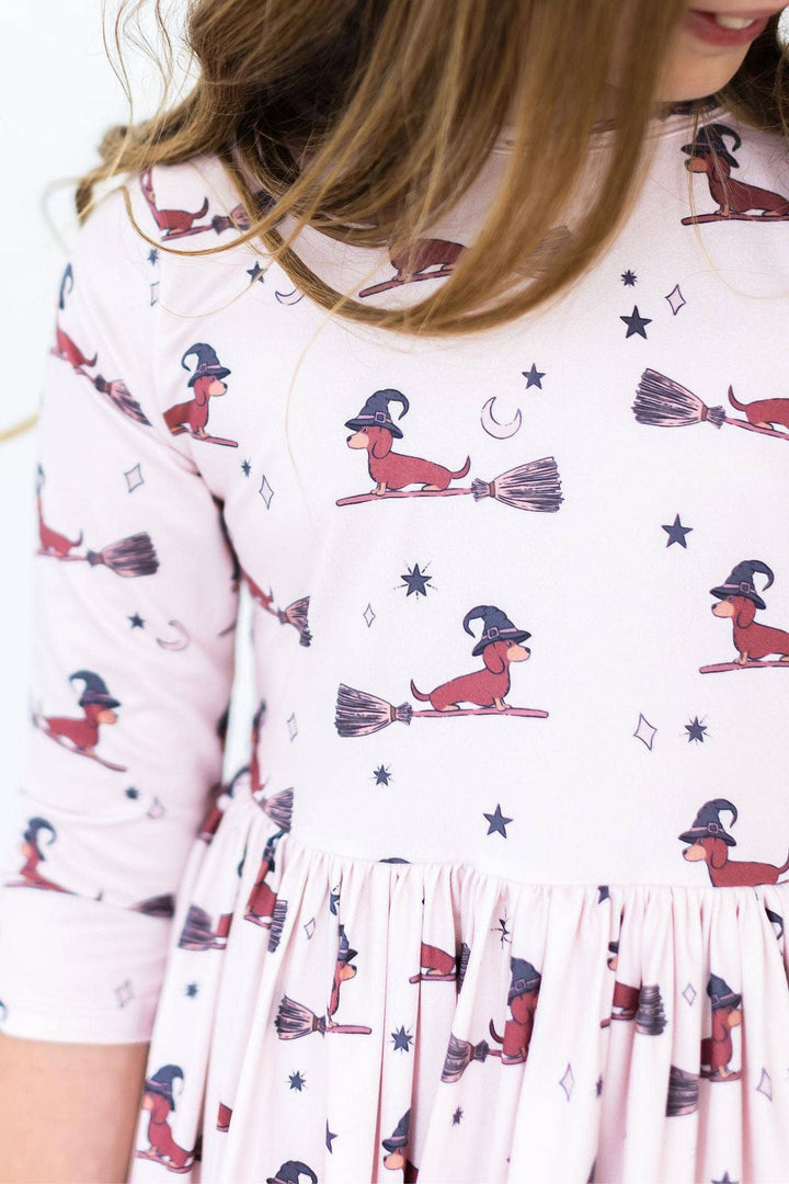 3/4 Sleeve Pocket Twirl Dress