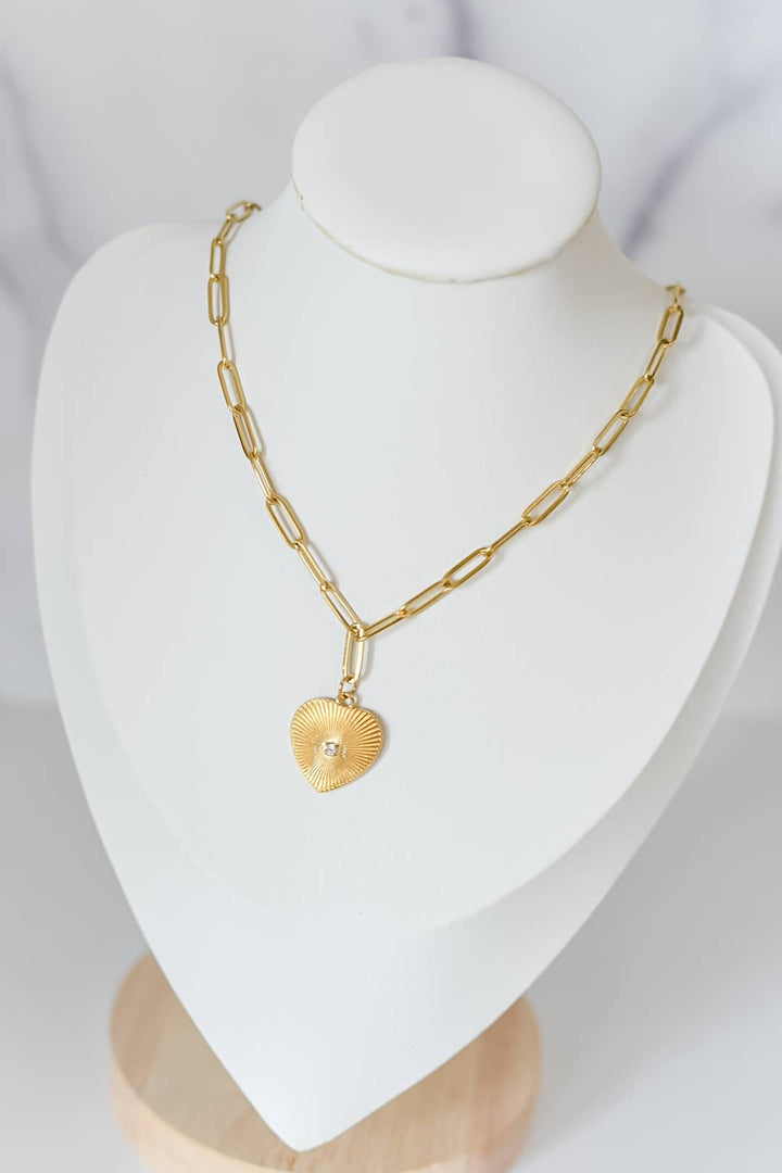 Paperclip Necklace w/ Heart Charm