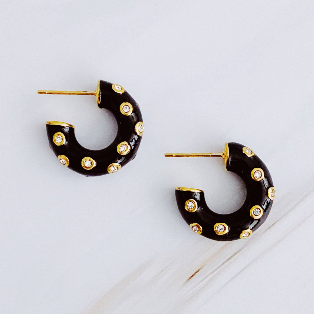 Jeweled Candy Hoop Earrings