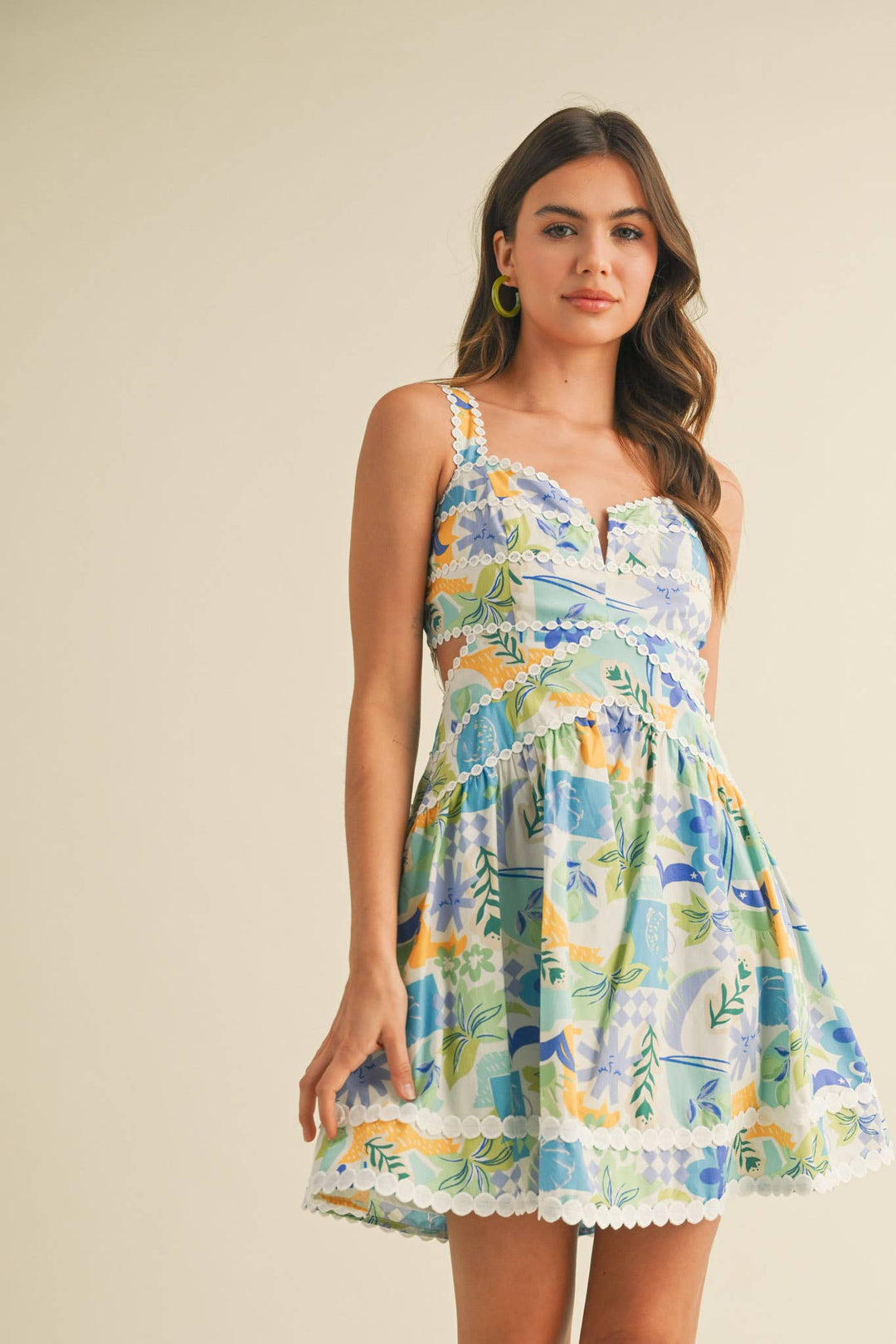 TROPICAL CUT OUT DRESS