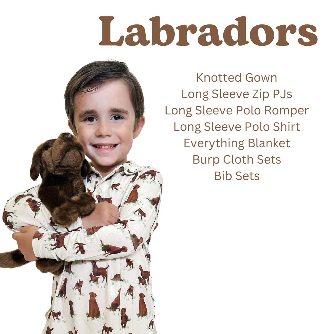 Chocolate Lab Zip PJs