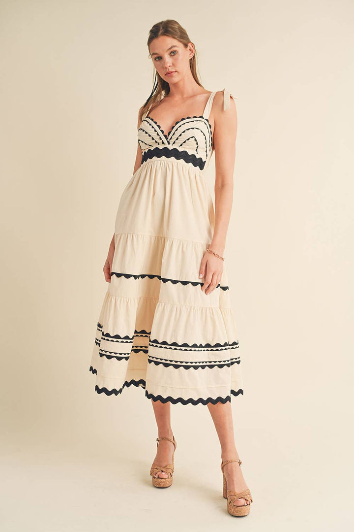 TIERED RIC RAC DRESS