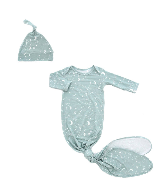 Stargazer Bamboo Knotted Baby Gown Newborn Baby Gift Set