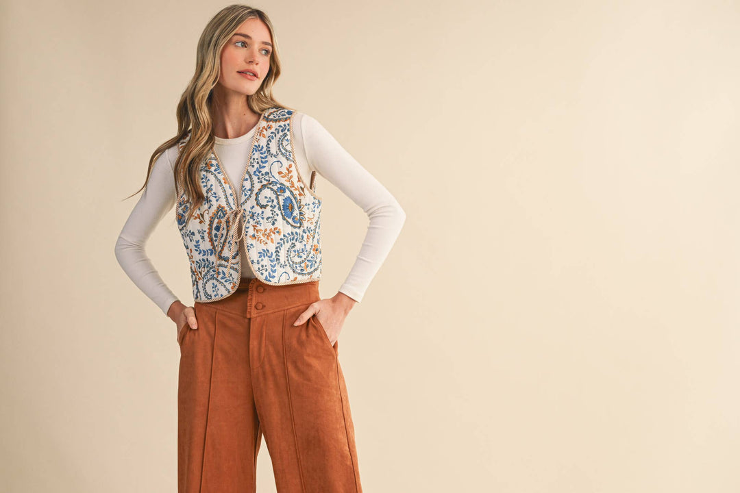 PAISLEY QUILTED VEST