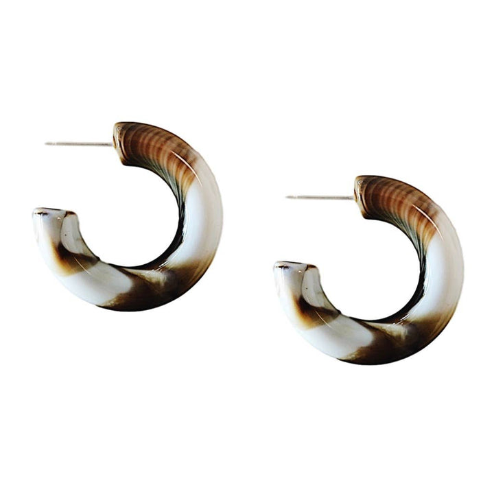 Latte Chunky Hoop Earrings