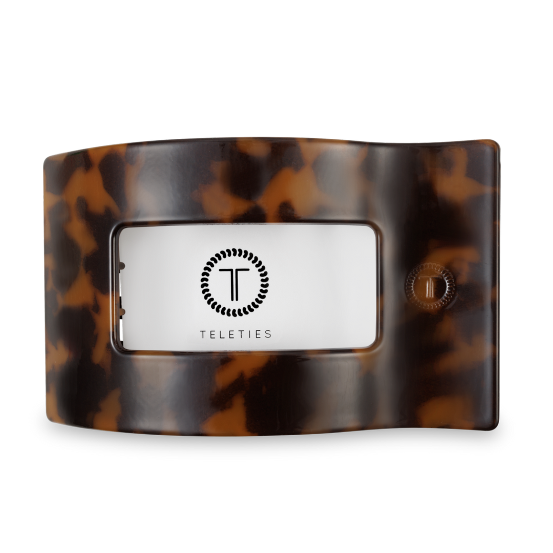 Flat Rectangle Hair Clip | Large | Tortoise