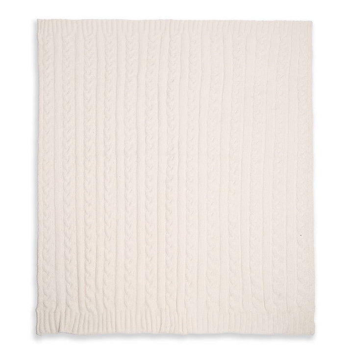 Cream Cable Knit Throw