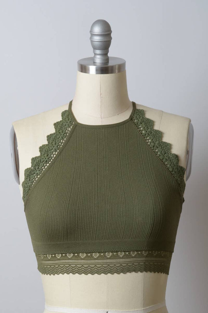 Crochet Lace Trim Bralette