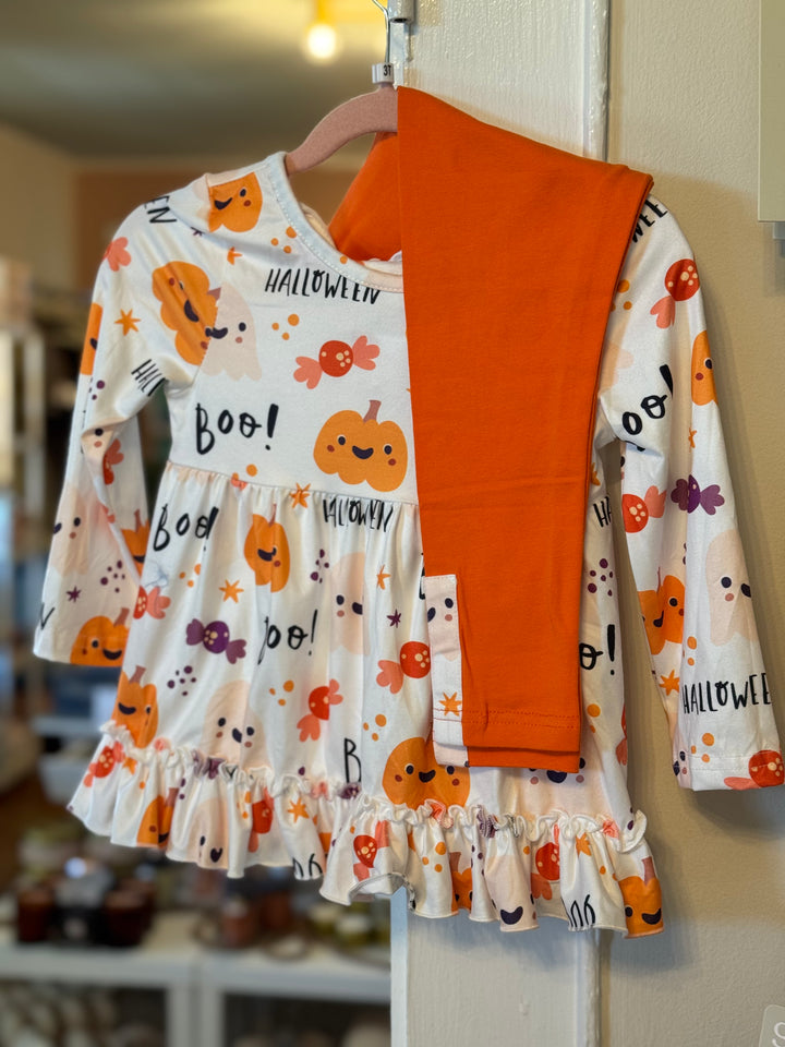 Pumpkin and Candy Dress Set
