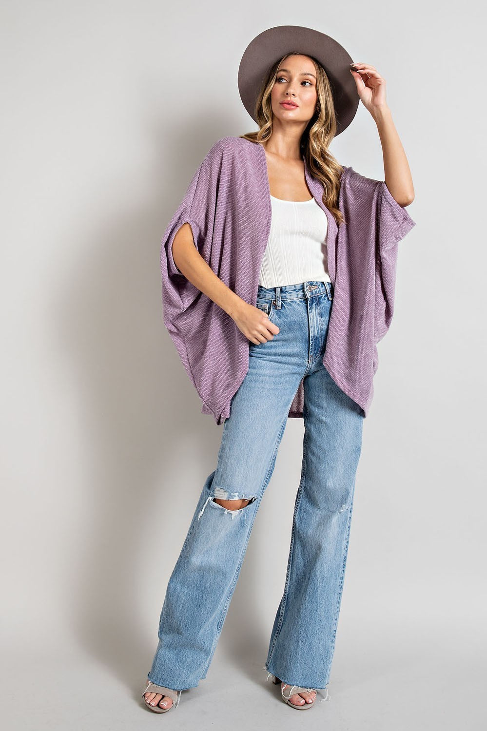 Lavender Dolman Cardigan