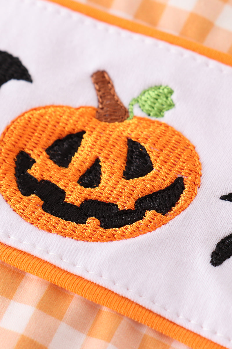 Halloween Embroidered Plaid Jonjon