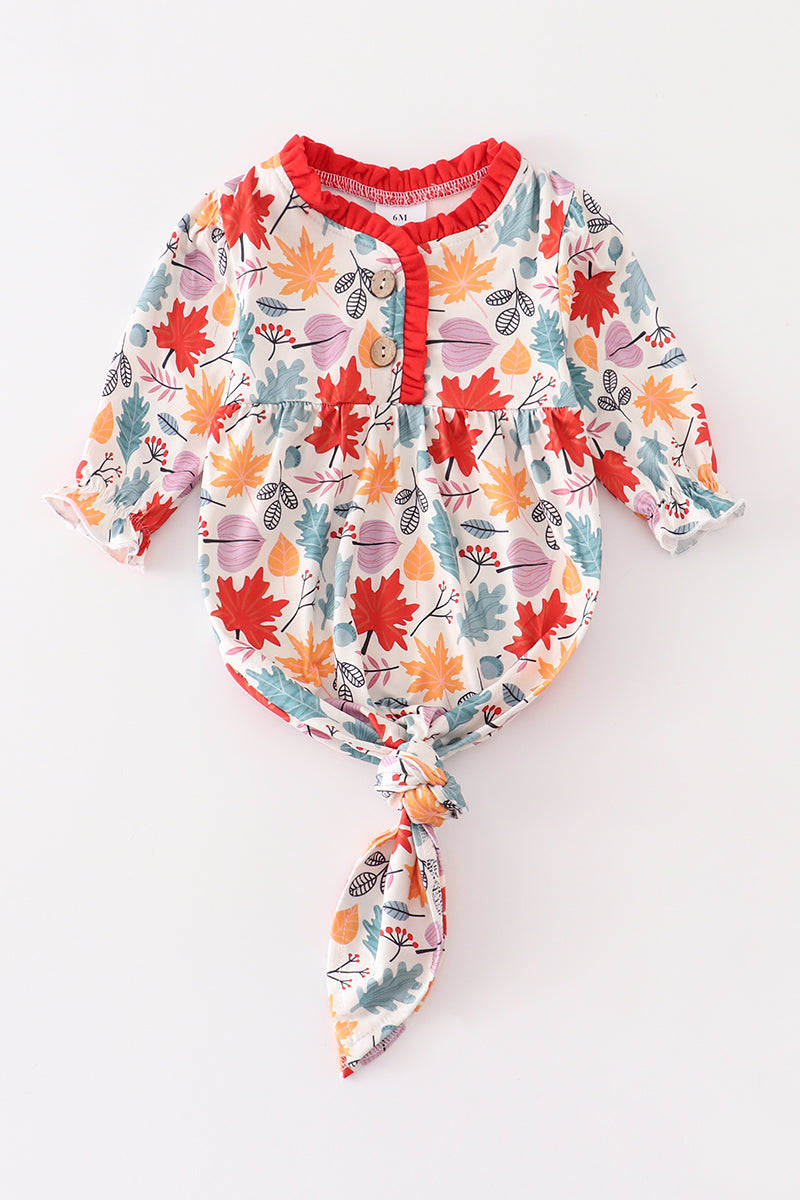 Fall Leaves Baby Gown