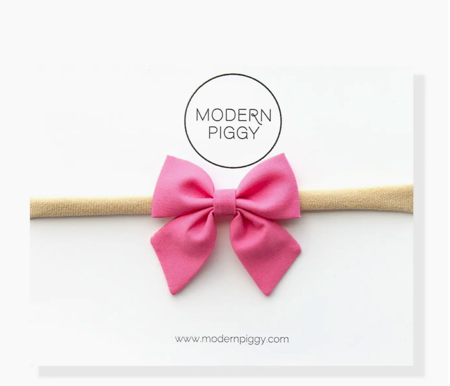 Mini Piggy Bow: Nylon Headband