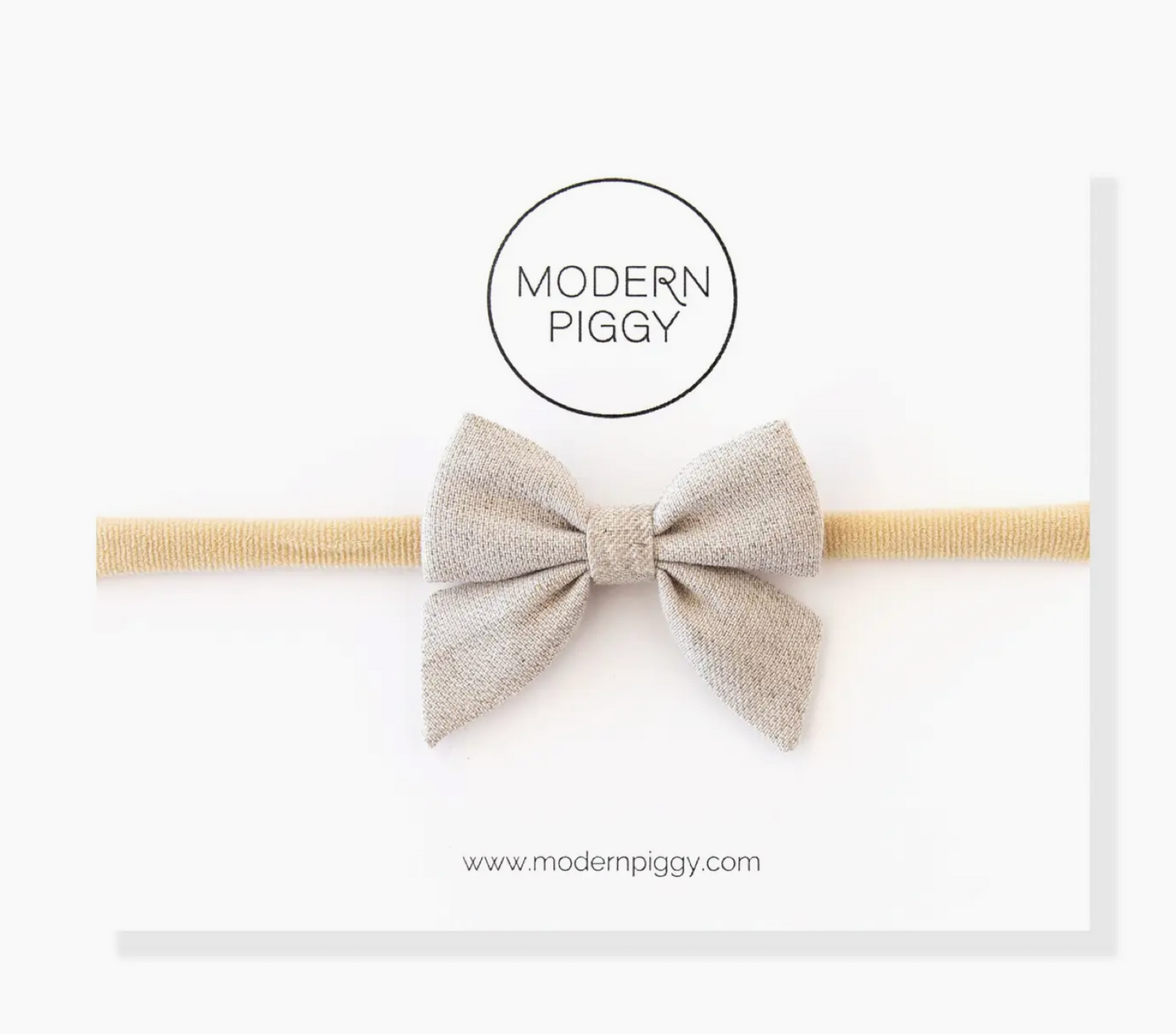 Mini Piggy Bow: Nylon Headband