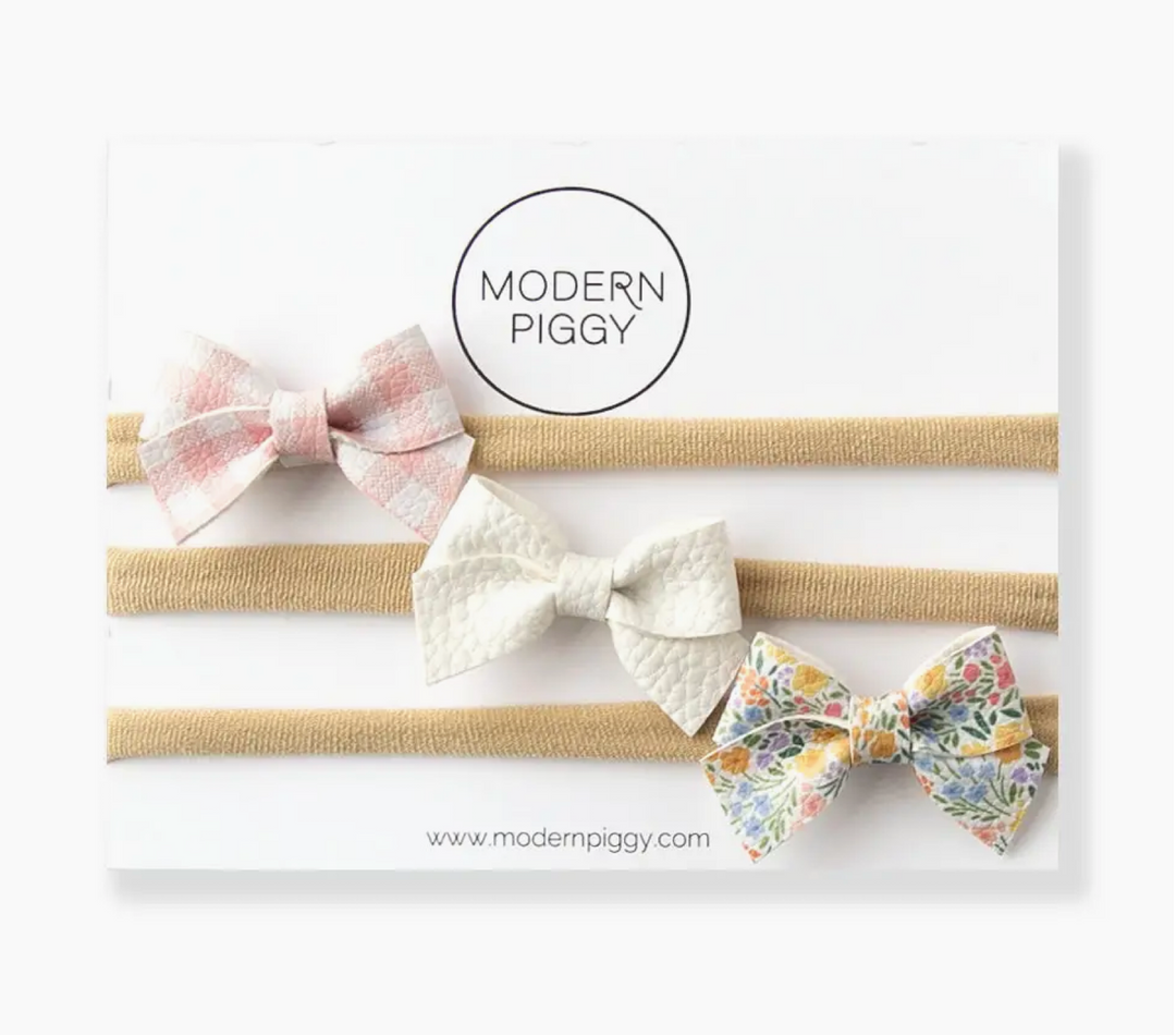 Baby Bow Set: Nylon Headband