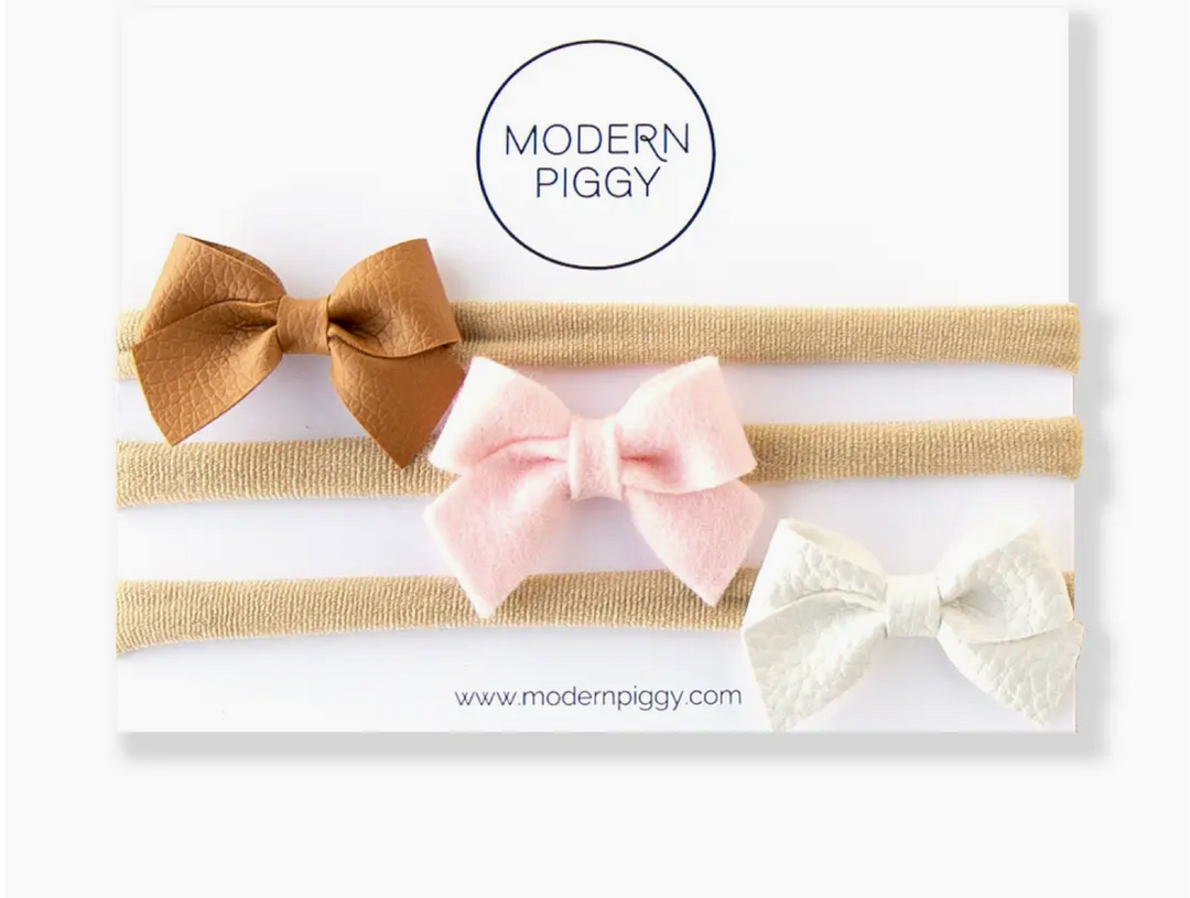 Baby Bow Set: Nylon Headband