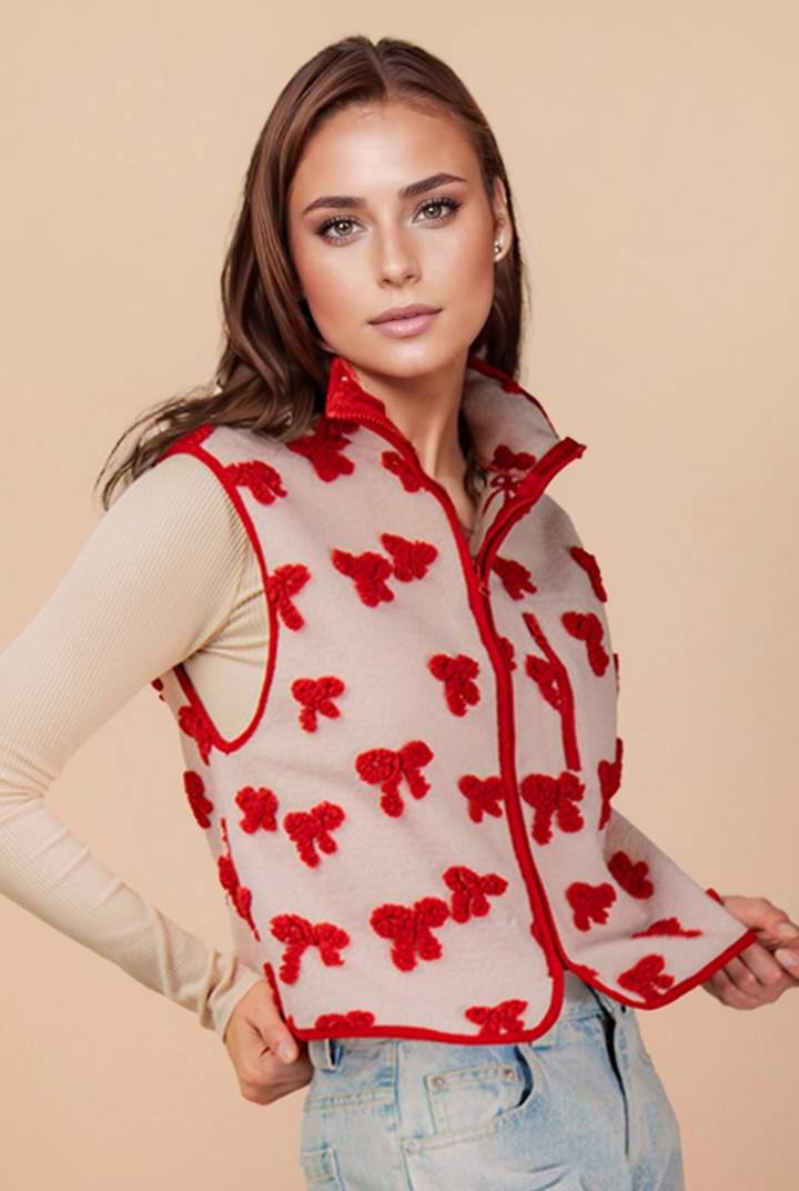 Textured Printed Vest