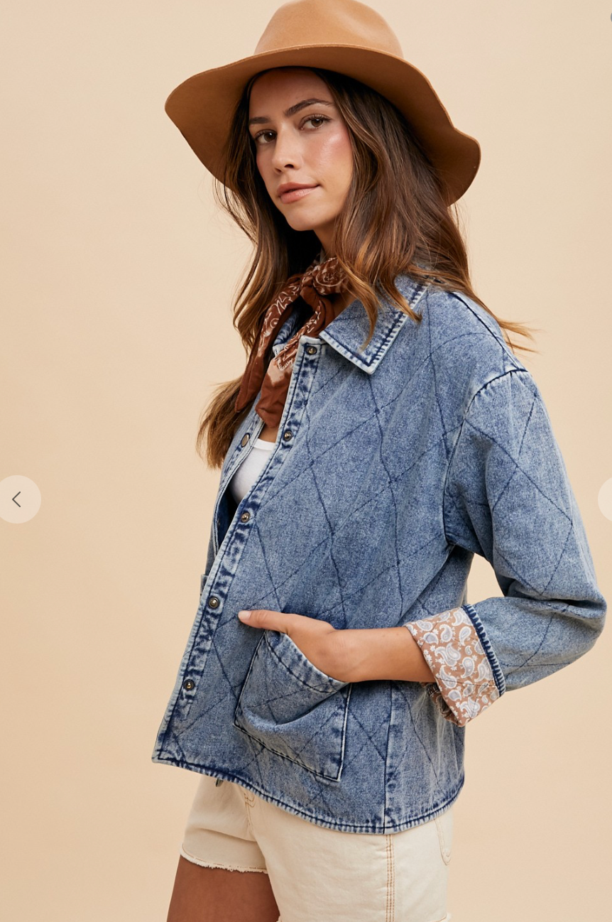 Quilted Denim Jacket