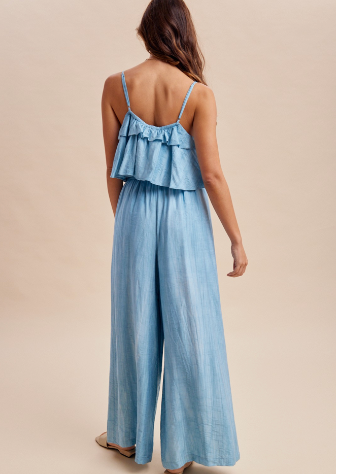Ruffled Bodice Cami Jumpsuit