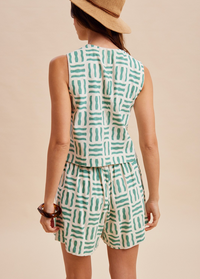 Vest & Bermuda Shorts Set