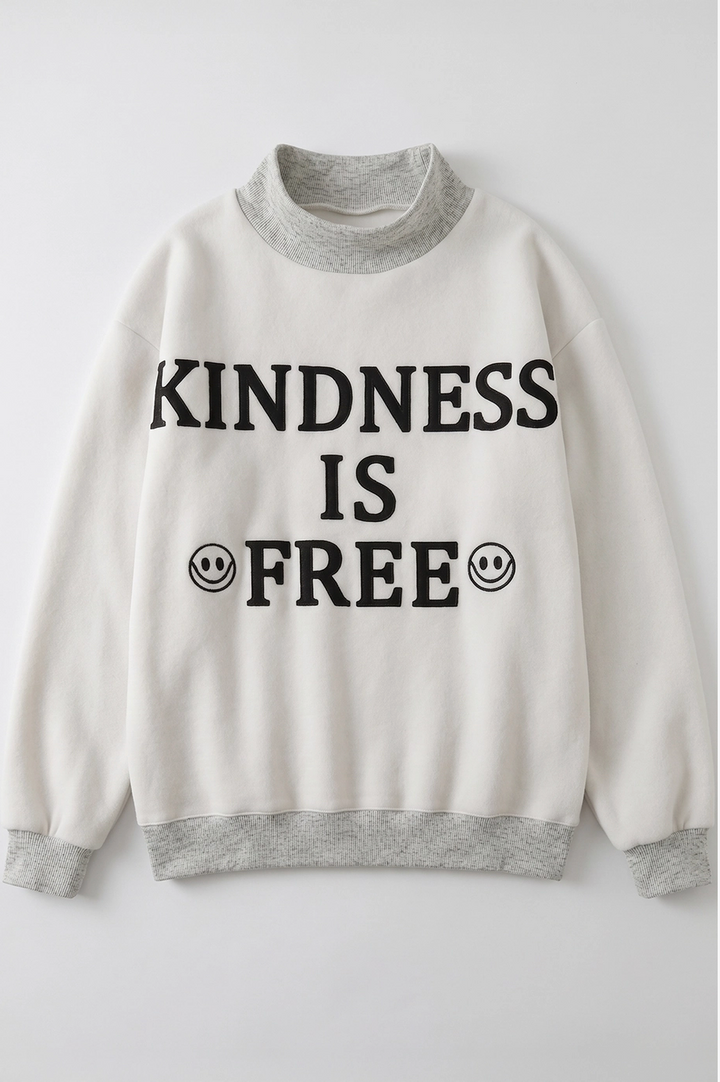 'KINDNESS IS FREE' Reversible Sweatshirt