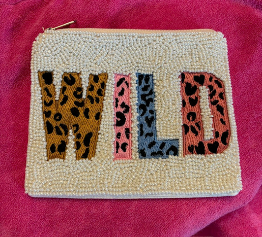WILD Beaded Coin Pouch