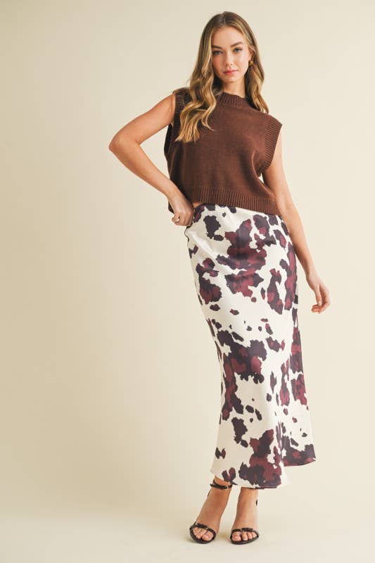 Abstract Brushstroke Skirt