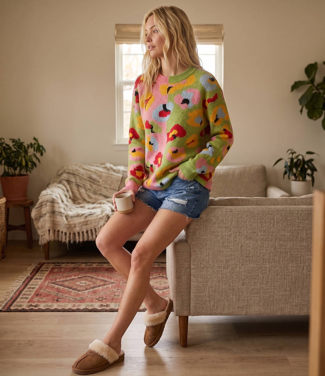 Retro Flower Sweater