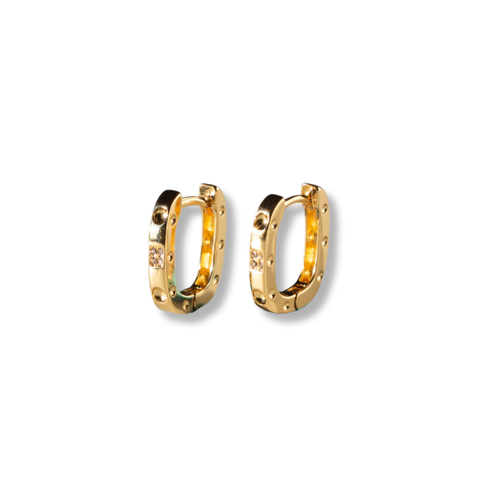 Oval and Cz Hoops