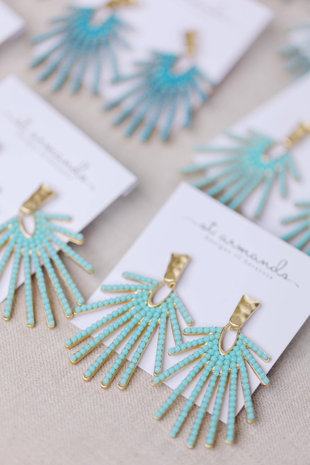 Turquoise Sunburst Earrings