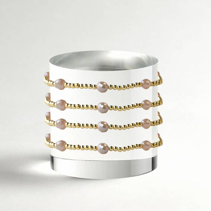 Sunstone Gold Beaded Bracelet