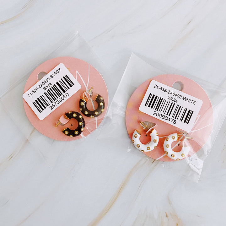 Jeweled Candy Hoop Earrings